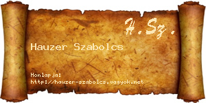 Hauzer Szabolcs névjegykártya