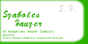 szabolcs hauzer business card
